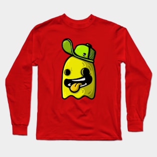 yellow ghost with cap Long Sleeve T-Shirt